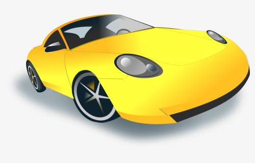 Car Clipart Clipart Yellow Car - Free Sports Car Clipart, HD Png Download, Transparent PNG