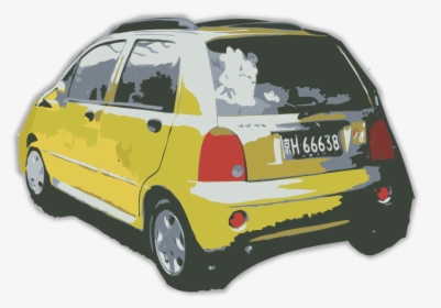 Yellow Chinese Car - City Car, HD Png Download, Transparent PNG