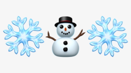 #iphone #emoji #❄️⛄️❄️ #winter #snow #freetoedit - Snowman, HD Png Download, Transparent PNG