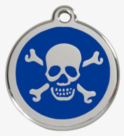 Dark Blue Skull & Crossbones Pet Tag - Placas Identificativas Para Perros, HD Png Download, Transparent PNG