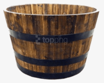 Whiskey Barrel Png - Wood Half Barrel, Transparent Png, Transparent PNG