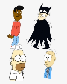 Fat Albert Lost Weight, Batman Got Scared, George Being - Cartoons Mestup, HD Png Download, Transparent PNG