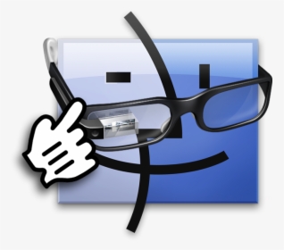 “ Finder Showing Off Wearing A Pair Of Google Glass - Paper, HD Png Download, Transparent PNG