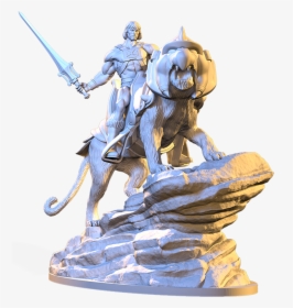Diorama He-man And Battlecat, HD Png Download, Transparent PNG