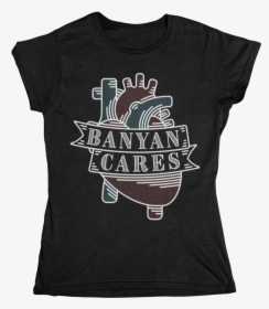 Ladies Banyan Cares Heart T-shirt - House Of Blues Shirt, HD Png Download, Transparent PNG