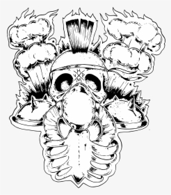 Transparent Fire Skull Png - Illustration, Png Download, Transparent PNG