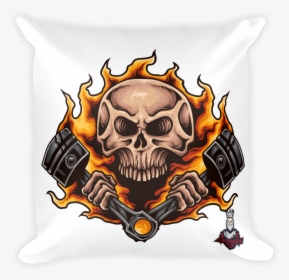 Piston Skull Pillow - Speed Demon, HD Png Download, Transparent PNG