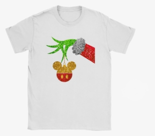 The Grinch Hand Holding Mickey Mouse Shirt - Week Is Long The Silver Cat Feeds, HD Png Download, Transparent PNG