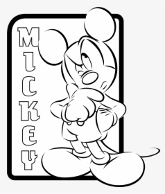Mickey Mouse Logo Black And White - Cartoon, HD Png Download, Transparent PNG
