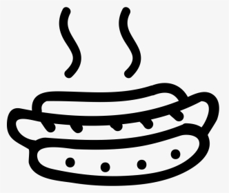 Hot Dog Hand Drawn Food Outline Vector - Perro Caliente Icono Png, Transparent Png, Transparent PNG
