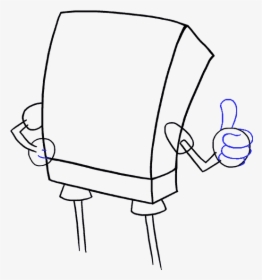 How To Draw Spongebob - Spongebob Drawing Easy Small, HD Png Download, Transparent PNG