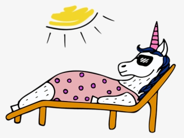 Sunbathing Unicorn, HD Png Download, Transparent PNG
