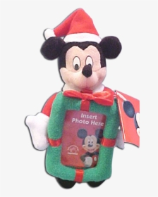 Santa Mickey Mouse With Present Picture Frame Christmas - Teddy Bear, HD Png Download, Transparent PNG