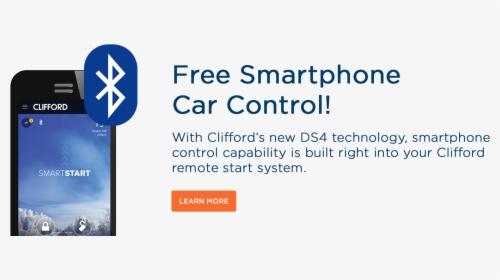 Free Smartphone Car Control With Clifford S New Ds4 - Bluetooth, HD Png Download, Transparent PNG