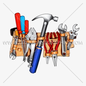 Handy Tool Belt Production - Hammer And Tool Belt, HD Png Download, Transparent PNG