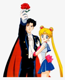 Sailor Moon And Tuxedo Mask Image - Anime Sailor Moon Tuxedo Mask, HD Png Download, Transparent PNG