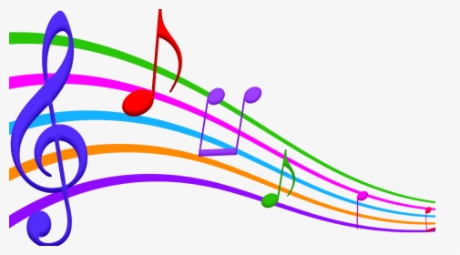 Musical Note Staff Color Clip Art - Notas Musicales De Colores Png, Transparent Png, Transparent PNG