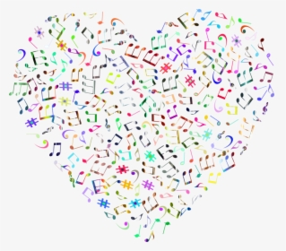 Clip Art Musical Note Theatre Art - Music Note Heart Svg, HD Png Download, Transparent PNG