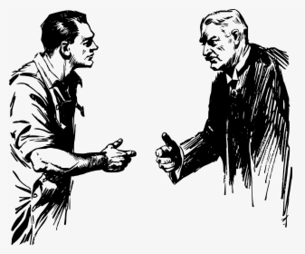 Men Shaking Hands Clip Arts - Man Shaking Hand Drawing, HD Png Download, Transparent PNG