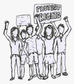 Protest For Rights Cartoon, HD Png Download, Transparent PNG