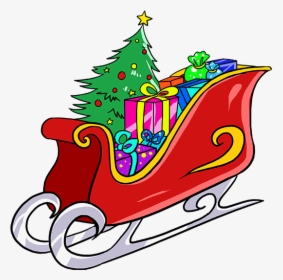 How To Draw Santa S Sleigh - Santas Sleigh Step By Step Easy, HD Png Download, Transparent PNG