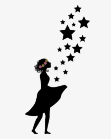 Flower Girl Sterntaler Girl Free Photo - Blumenmädchen Silhouette, HD Png Download, Transparent PNG