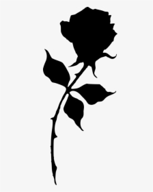 Free Png Rose Silhouette Png Images Transparent - Black Rose Silhouette Png, Png Download, Transparent PNG