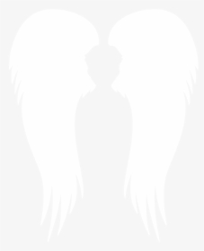 Between The Shape Of Two Angel Wings There Is A Silhouette - Silhouette, HD Png Download, Transparent PNG