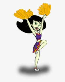 Free Download Cheerleader Clipart Black And White - Kim Possible Shego Cheerleader, HD Png Download, Transparent PNG