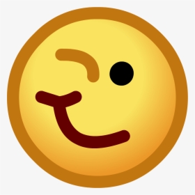 Image Smiley Face Winking Images Clip Art Image - Club Penguin Emotes Png, Transparent Png, Transparent PNG
