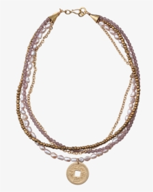 Multistrand With Coin Pendant Necklace   Class Lazyload - Necklace, HD Png Download, Transparent PNG