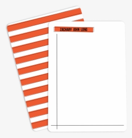 Picture Of Orange Striped Notecard - Tan, HD Png Download, Transparent PNG