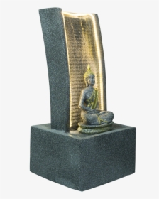 Slate Water Fountain With Lord Buddha Statue Small - Small Fountain In Living Room, HD Png Download, Transparent PNG