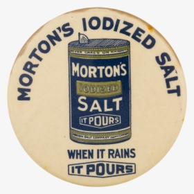 Morton S Iodized Salt Advertising Button Museum - Open Morton Iodized Salt, HD Png Download, Transparent PNG