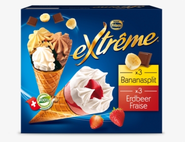 Extrême Bananasplit / Erdbeer Multipack - Ice Cream Cone, HD Png Download, Transparent PNG