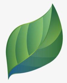 Leaf Blue Green Stylized Gradients Eco Bio - Stylized Leaf Png, Transparent Png, Transparent PNG