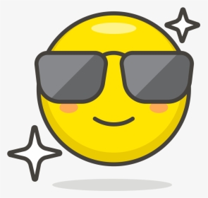 012 Smiling Face With Sunglasses - Smiling Face, HD Png Download, Transparent PNG