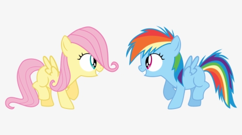 Filly Fluttershy And Rainbow Dash, HD Png Download, Transparent PNG