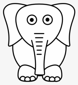 Elephant Png Black And White, Transparent Png, Transparent PNG