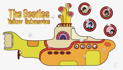 Beatles Yellow Free Party - Yellow Submarine Beatles Vector, HD Png Download, Transparent PNG