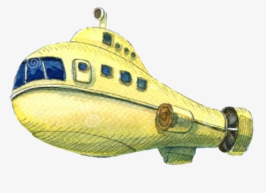 #yellow Submarine - Yellow Submarine Watercolor, HD Png Download, Transparent PNG