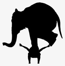 Transparent Elephant Clipart Black And White - Face Girl Silhouette Head, HD Png Download, Transparent PNG