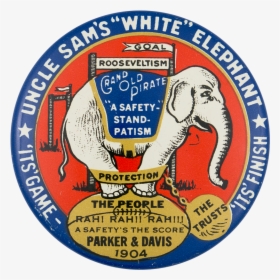 Uncle Sam S White Elephant Political Button Museum - Label, HD Png Download, Transparent PNG