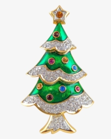 Swarovski Swan Signed Green Enamel Pave Crystal Christmas - Christmas Ornament, HD Png Download, Transparent PNG