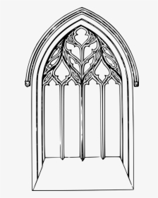 Arch, Church, Window - Church Stained Glass Windows Drawing, HD Png Download, Transparent PNG