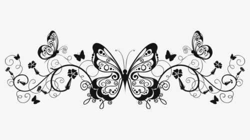 Butterfly Border Clipart Black And White - Wedding Invitations Wording Examples Informal, HD Png Download, Transparent PNG