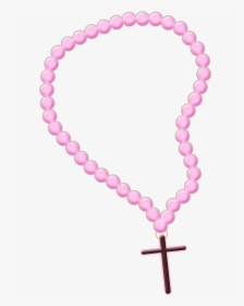 Vector Black And White Pink Rosary Clipart - Rosario Clipart Png, Transparent Png, Transparent PNG