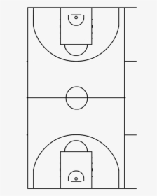 Basketball Court Png - Fiba Basketball Half Court, Transparent Png, Transparent PNG