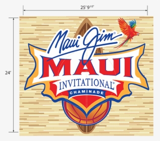 Court Decal For Maui Jim Maui Invitational Court Design - Maui Invitational 2019 Logo, HD Png Download, Transparent PNG