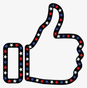 Red White And Blue Thumbs Up, HD Png Download, Transparent PNG